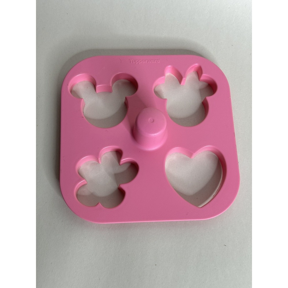 Disney Tupperware Minnie Mouse Mickey Heart Flower Cookie Dough Cutter‎ 4010A-3